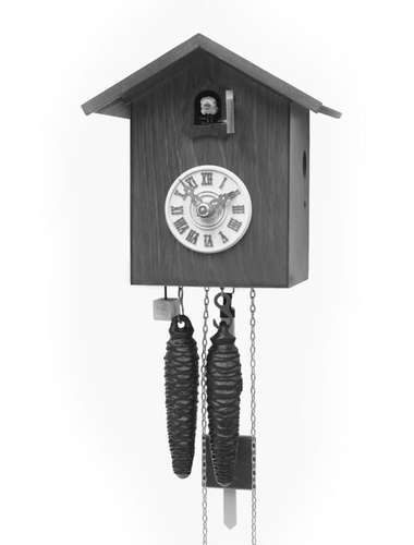 Simple design, black Cuckoo clock