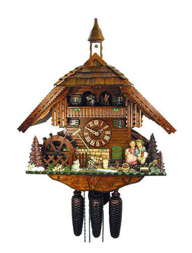 Cuckoo clock with kissing couple