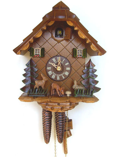 Cuckoo clock with moving deer