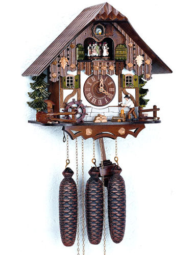 Chalet style Cuckoo clock with Wood chopper