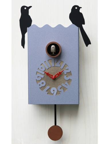 Cuckoo clock, silver Cucu Duetto