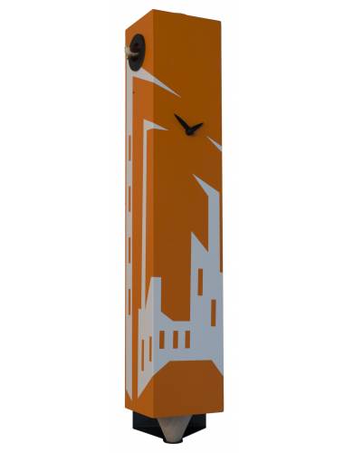 Cuckoo clock, orange Cucu Metropolis