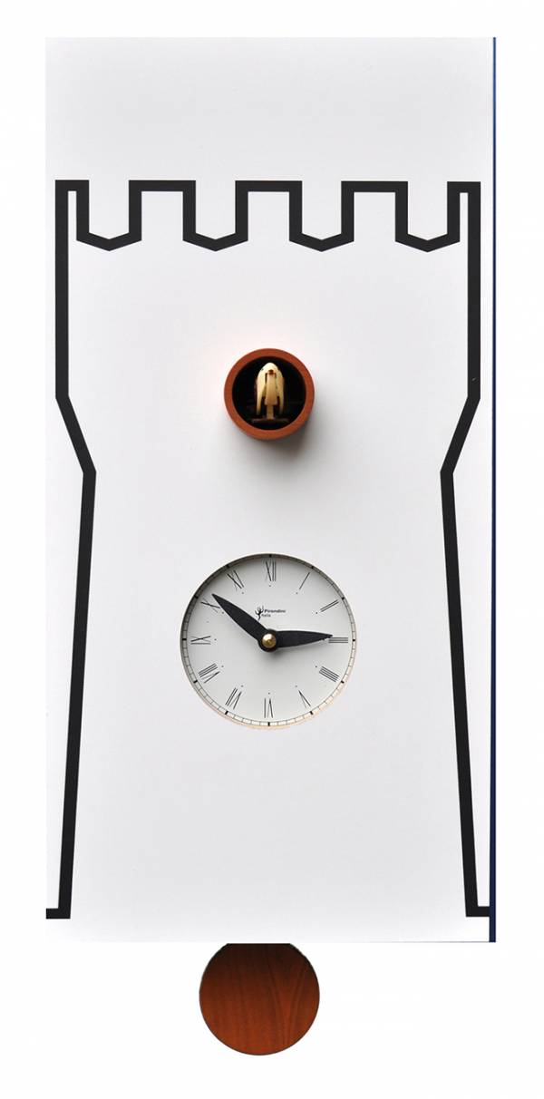 Cuckoo clock, white Cucu Torre
