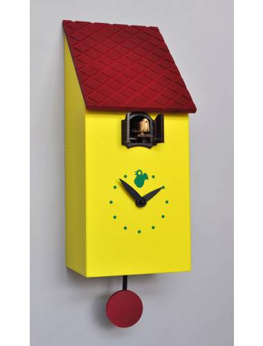 Cuckoo clock, yellow Cucu Portofino