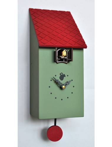 Cuckoo clock, green Cucu Portofino