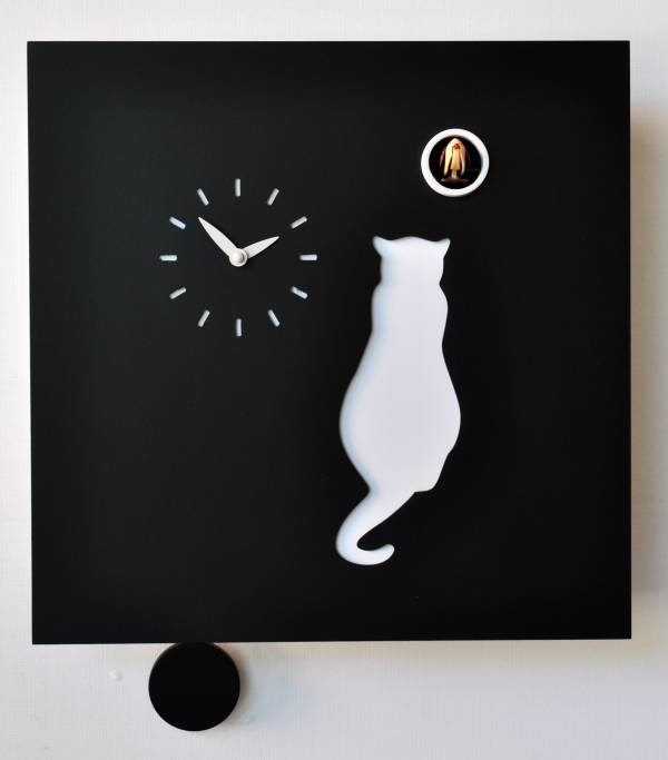 Cuckoo clock, black Cucu Cat