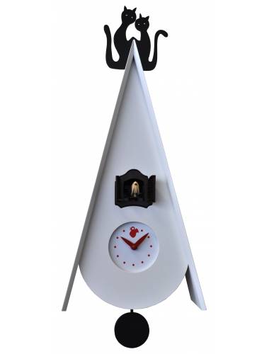 Cuckoo clock, white Cucu Gattini