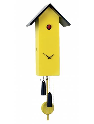 Simple line Cuckoo clock in yellow