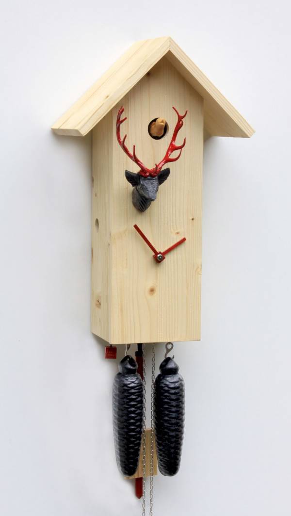 Simple line birdhouse style Cuckoo clock
