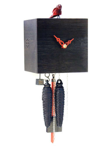 Free as a bird, black Cuckoo clock