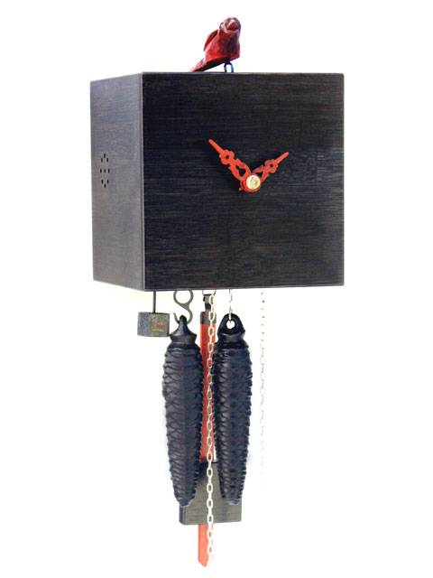 Free as a bird, black Cuckoo clock
