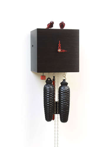 Free as a bird, black Cuckoo clock