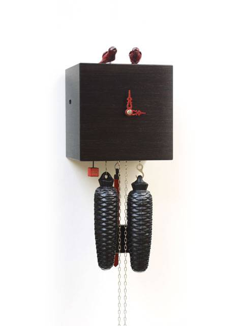 Free as a bird, black Cuckoo clock