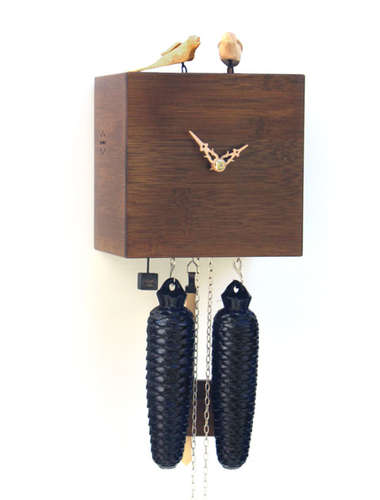 Free as a bird, brown Cuckoo clock