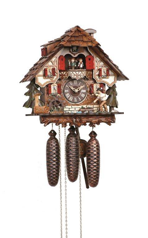 Cuckoo clock with Fisherman