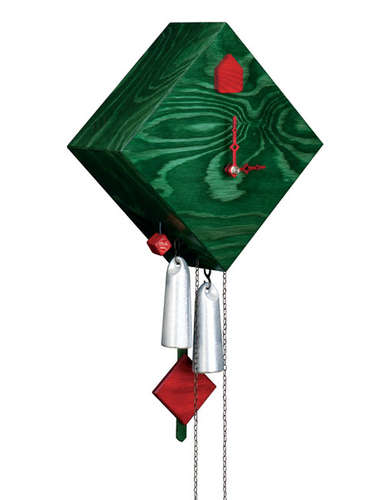 Square diamond, green Cuckoo clock