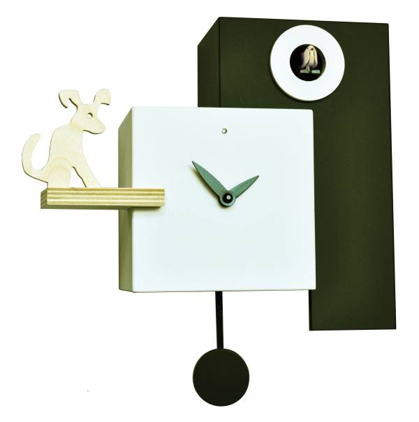 Black and white Cucu The Guardian, Cuckoo clock