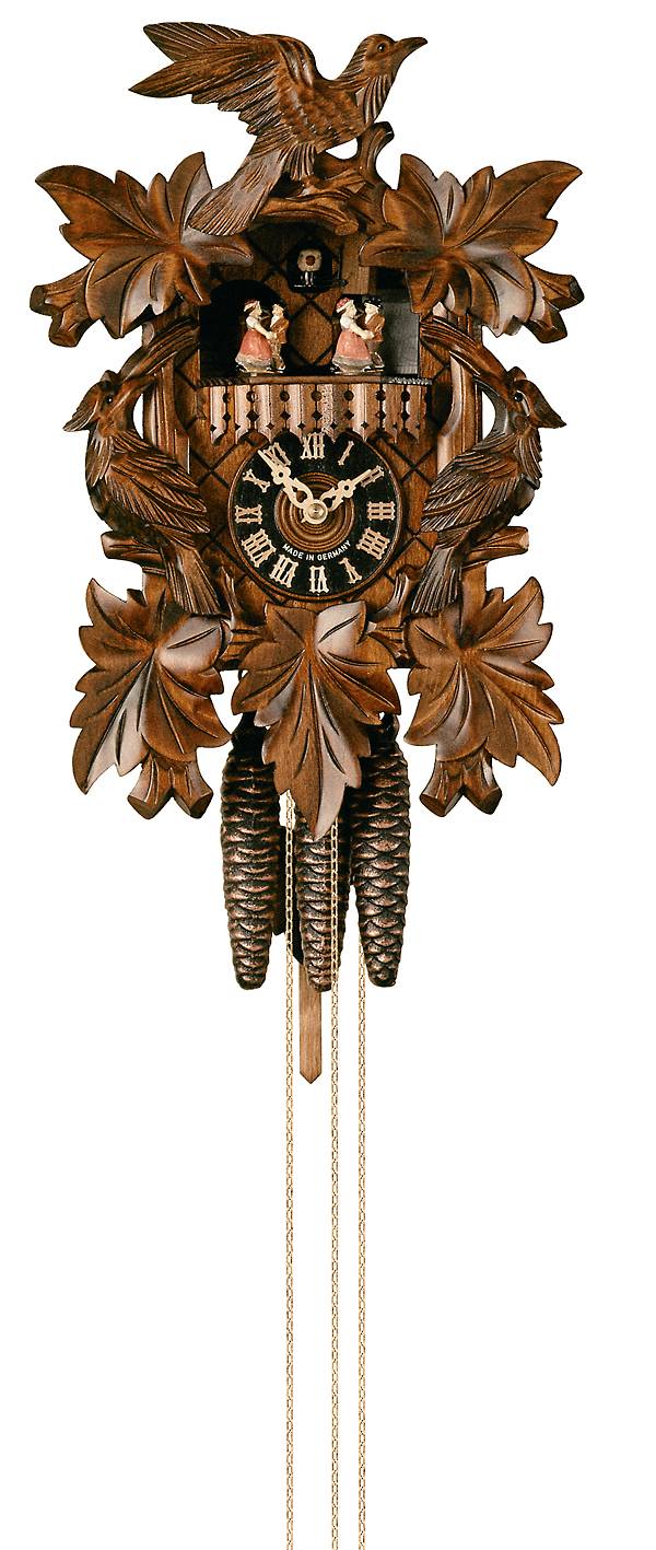 Hand carved Cuckoo clock, antique Walnut