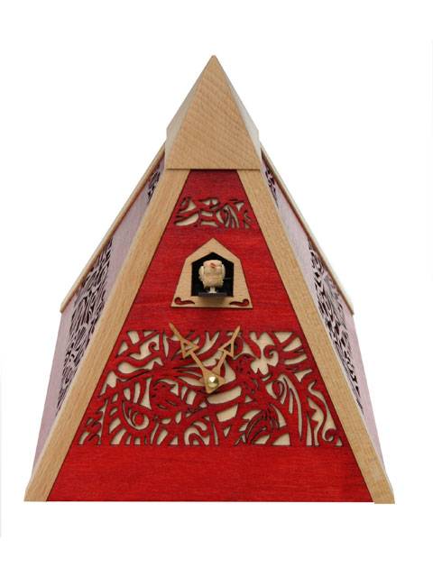 Pyramid Time, red Cuckoo clock