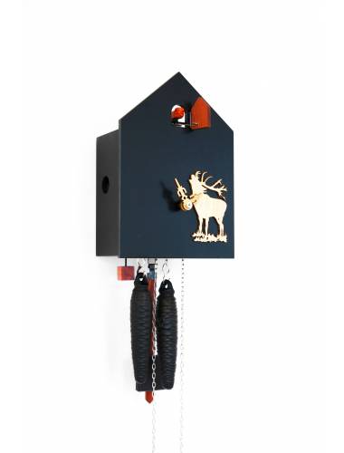 Modern day black Cuckoo clock