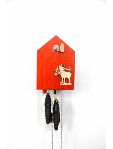 Modern day red Cuckoo clock