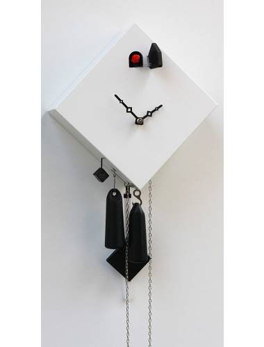 Square diamond, white Cuckoo clock