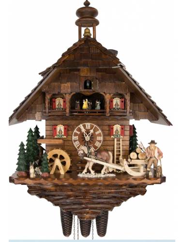 Black Forest Farmhouse Cuckoo clock with Chimney sweep