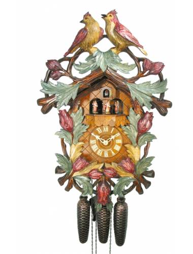 Black Forest Farmhouse Cuckoo clock with Courting Birds