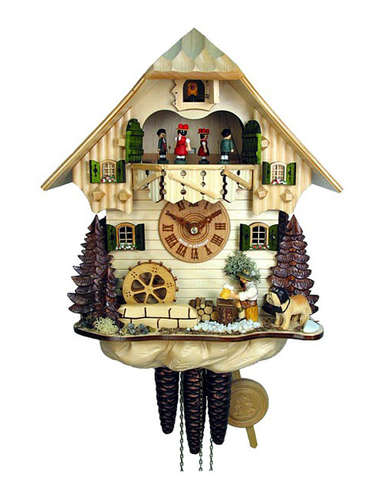 Beer drinker Cuckoo clock in a natural finish