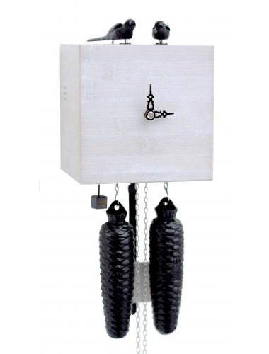 Free as a bird, white Cuckoo clock