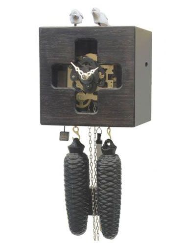 Free as a bird with window, black Cuckoo clock