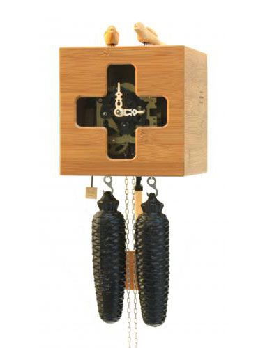 Free as a bird with window, natural Cuckoo clock