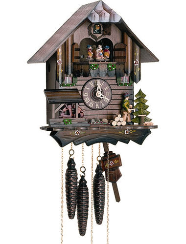 Chalet House Cuckoo clock with Woodchopper