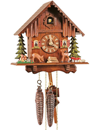 Cuckoo clock with moving deer