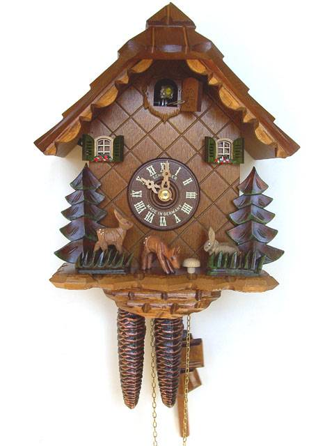Cuckoo clock with moving deer