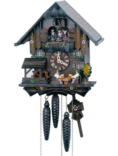 Small Chalet Cuckoo clock with Beer drinker