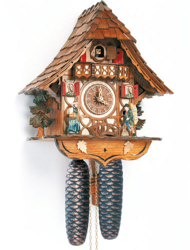 8 Day Cuckoo clock with Clock Peddler
