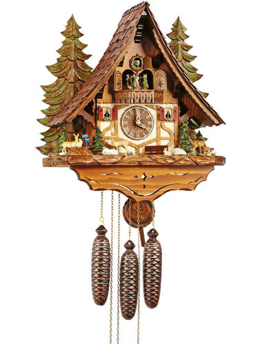 Cuckoo clock with Forest scene