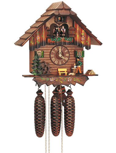 Chalet style Cuckoo clock with Wood chopper