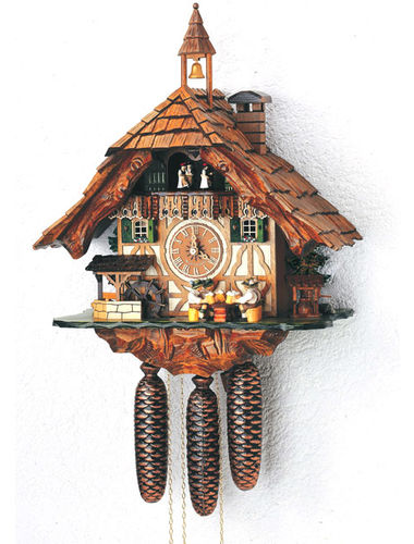 Cuckoo clock with Bell Tower and Beer drinker