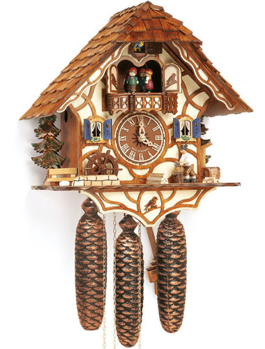 Cuckoo clock with moving Wood chopper
