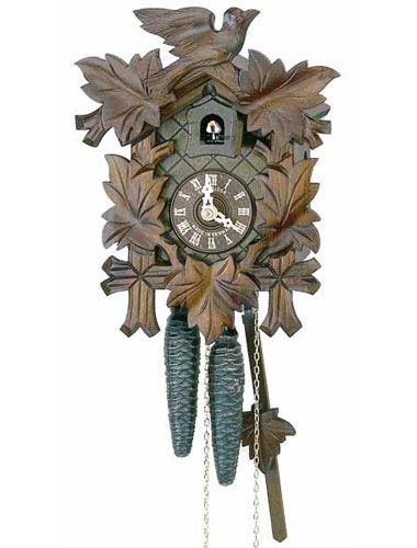 Eight day Cuckoo clock with carved fascia