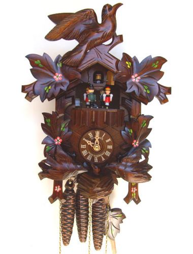 Cuckoo clock with birds on the nest