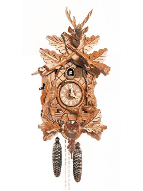 8 day Cuckoo clock in a Honey finish