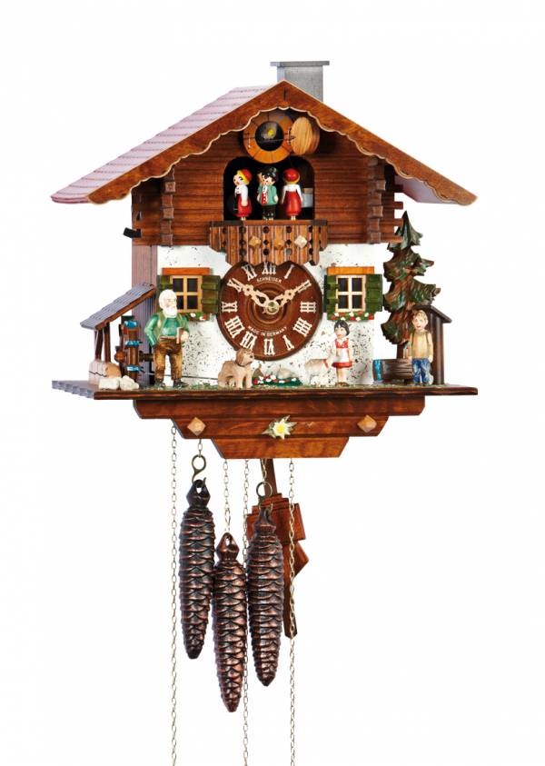 Chalet House with Heidi figurines and jumping goat