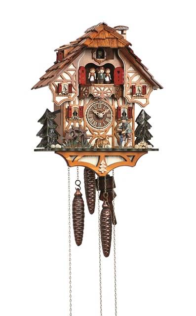 Chalet House with moving wanderer and water wheel