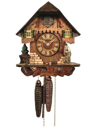 Small 'rustic' Cuckoo clock with wood chopper