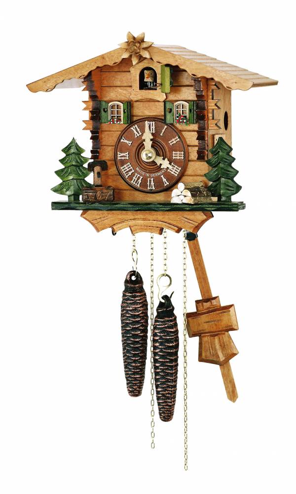 Cuckoo clock with natural finish