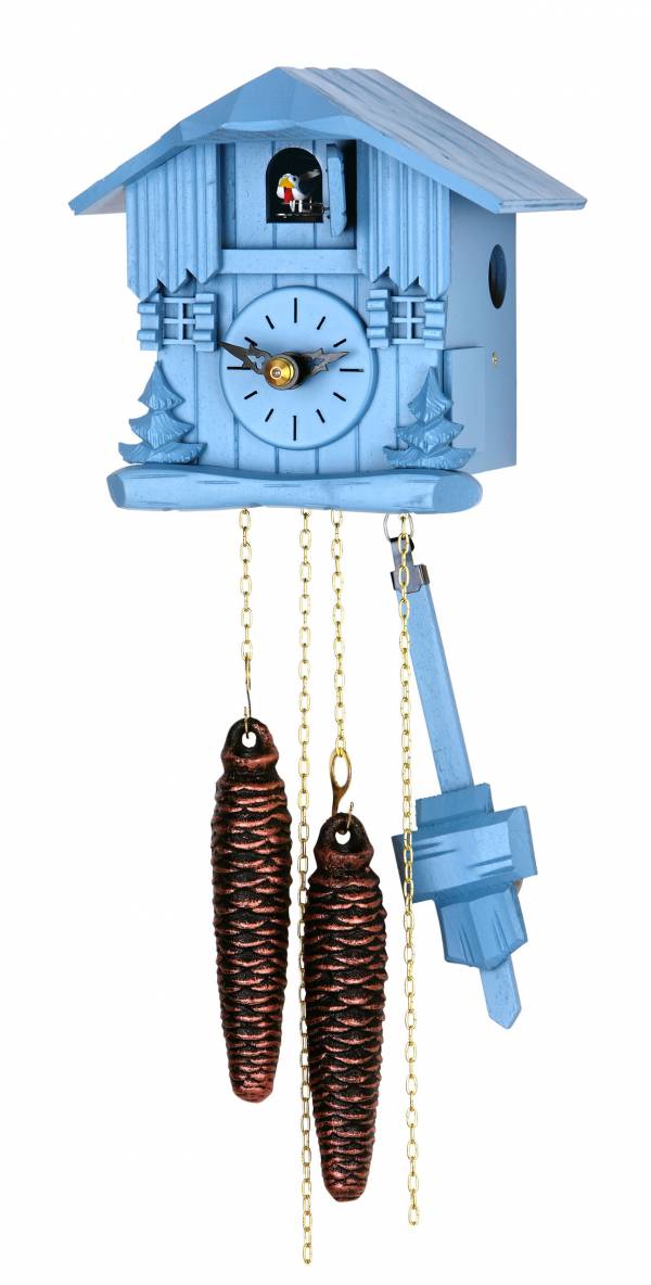 Small blue chalet Cuckoo clock