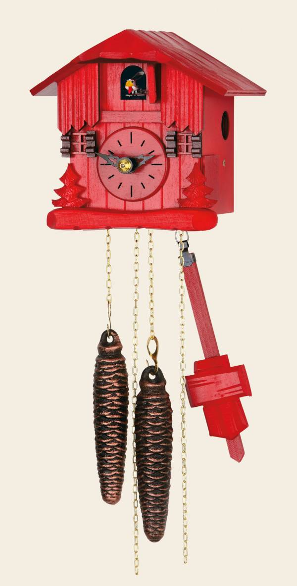 Small red chalet Cuckoo clock